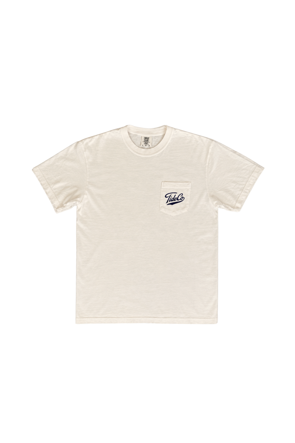 Island Green Pocket Tee: Ivory
