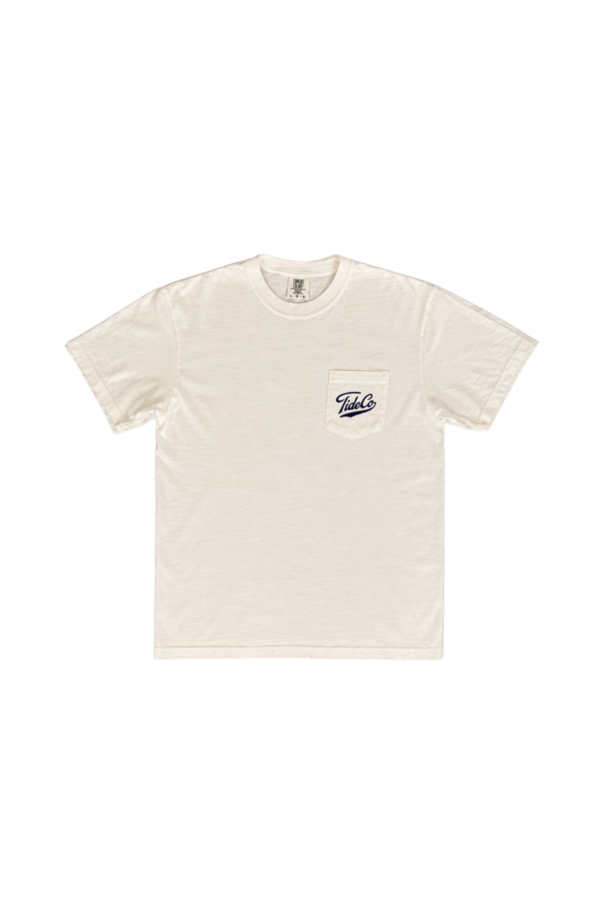 Island Green Pocket Tee: Ivory