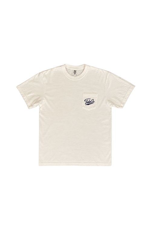Island Green Pocket Tee: Ivory